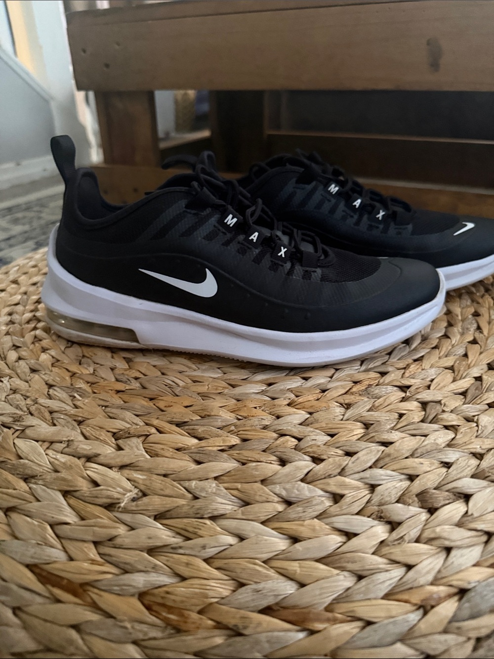 Nike Black/White Kids Air Max Lightweight Sneakers